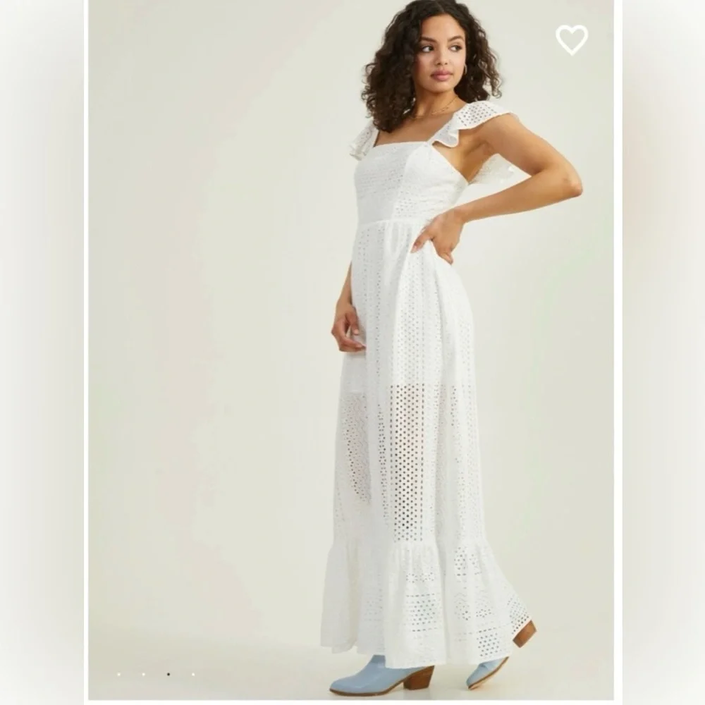 NWT Altar’d State Grace Eyelet Maxi Dress - Picture 1 of 7